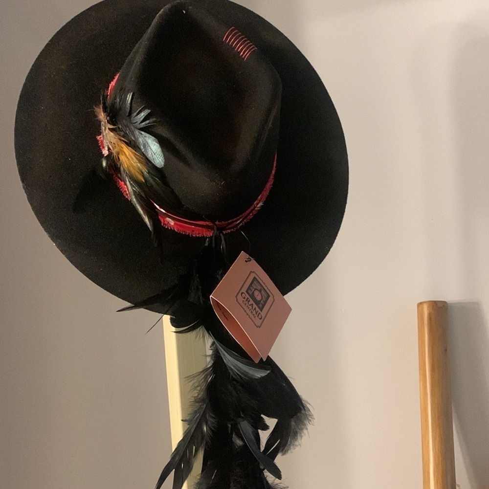 Free people fairy feather tale felt  grand central hat co new with tags - Picture 6 of 15